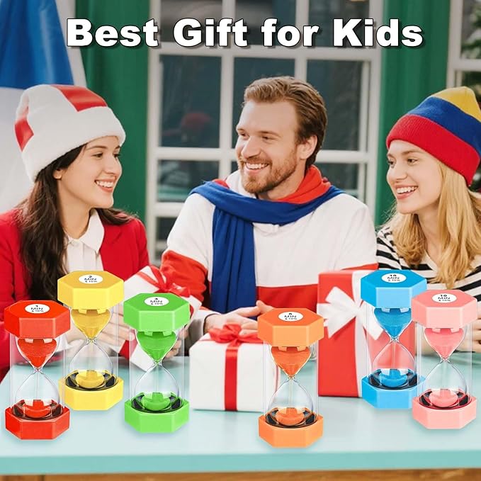 10 Minute Sand Timer Hourglass, Unbreakable 10 Min Hourglass Sand Watch, Reloj De Arena 10 Minutos, Colorful Plastic Hour Glass Sandglass for Classroom Games （Yellow